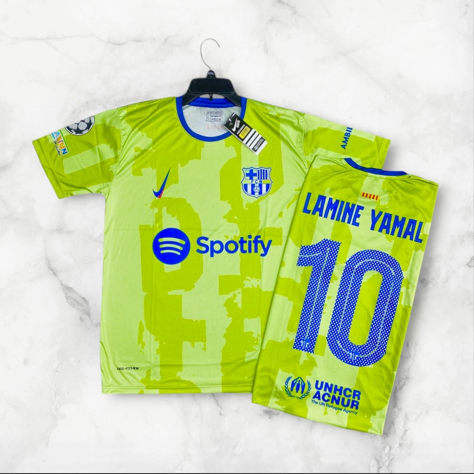 Barcelona Third Jersey - Lamine Yamal #10 (Green)